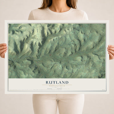 Map of Rutland, Pennsylvania, 18 x 24 inch unframed archival matte print