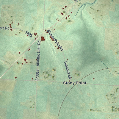 Second close-up of the map of Sadsbury, Crawford County, Pennsylvania print showing more streets and buildings