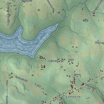 Close-up of the map of Salem, Clarion County, Pennsylvania print showing street and building detail