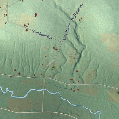 Close-up of the map of Salem, Mercer County, Pennsylvania print showing street and building detail