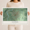 Map of Salisbury, Somerset County, Pennsylvania, 12 x 18 inch unframed archival matte print