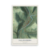 Map of Salladasburg, Pennsylvania, 12 x 18 inch unframed archival matte print