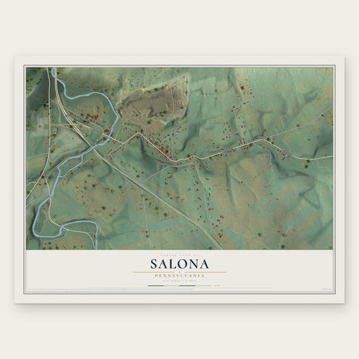 Salona, Pennsylvania map print, the full design
