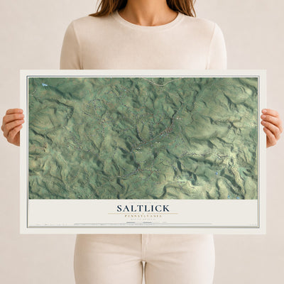 Map of Saltlick, Pennsylvania, 12 x 18 inch unframed archival matte print