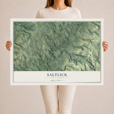 Map of Saltlick, Pennsylvania, 24 x 36 inch unframed archival matte print