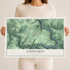 Map of Sandycreek, Pennsylvania, 12 x 18 inch unframed archival matte print