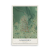 Map of Sankertown, Pennsylvania, 12 x 18 inch unframed archival matte print