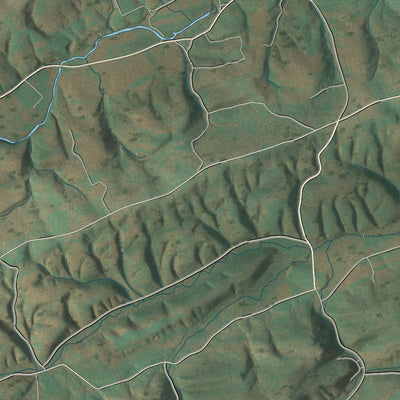 Second close-up of the map of Saville, Pennsylvania print showing more streets and buildings