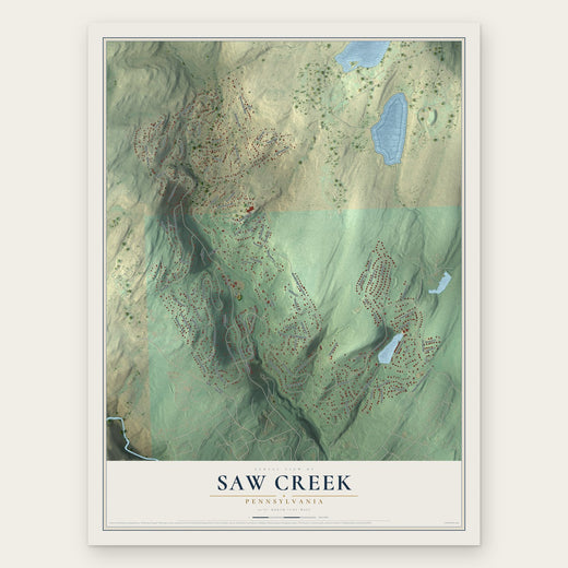 Saw Creek, Pennsylvania map print, the full design