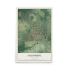 Map of Saxonburg, Pennsylvania, 12 x 18 inch unframed archival matte print