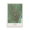 Map of Sayre, Pennsylvania, 12 x 18 inch unframed archival matte print
