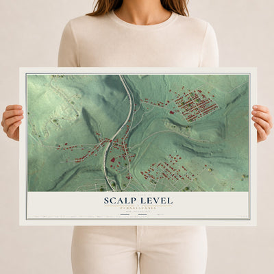 Map of Scalp Level, Pennsylvania, 12 x 18 inch unframed archival matte print