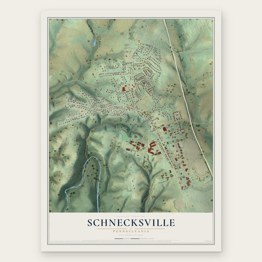 Schnecksville, Pennsylvania map print, the full design
