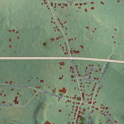 Close-up of the map of Schoeneck, Pennsylvania print showing street and building detail