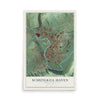 Map of Schuylkill Haven, Pennsylvania, 12 x 18 inch unframed archival matte print