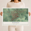 Map of Scottdale, Pennsylvania, 12 x 18 inch unframed archival matte print