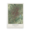 Map of Scranton, Pennsylvania, 12 x 18 inch unframed archival matte print