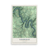 Map of Scrubgrass, Pennsylvania, 12 x 18 inch unframed archival matte print