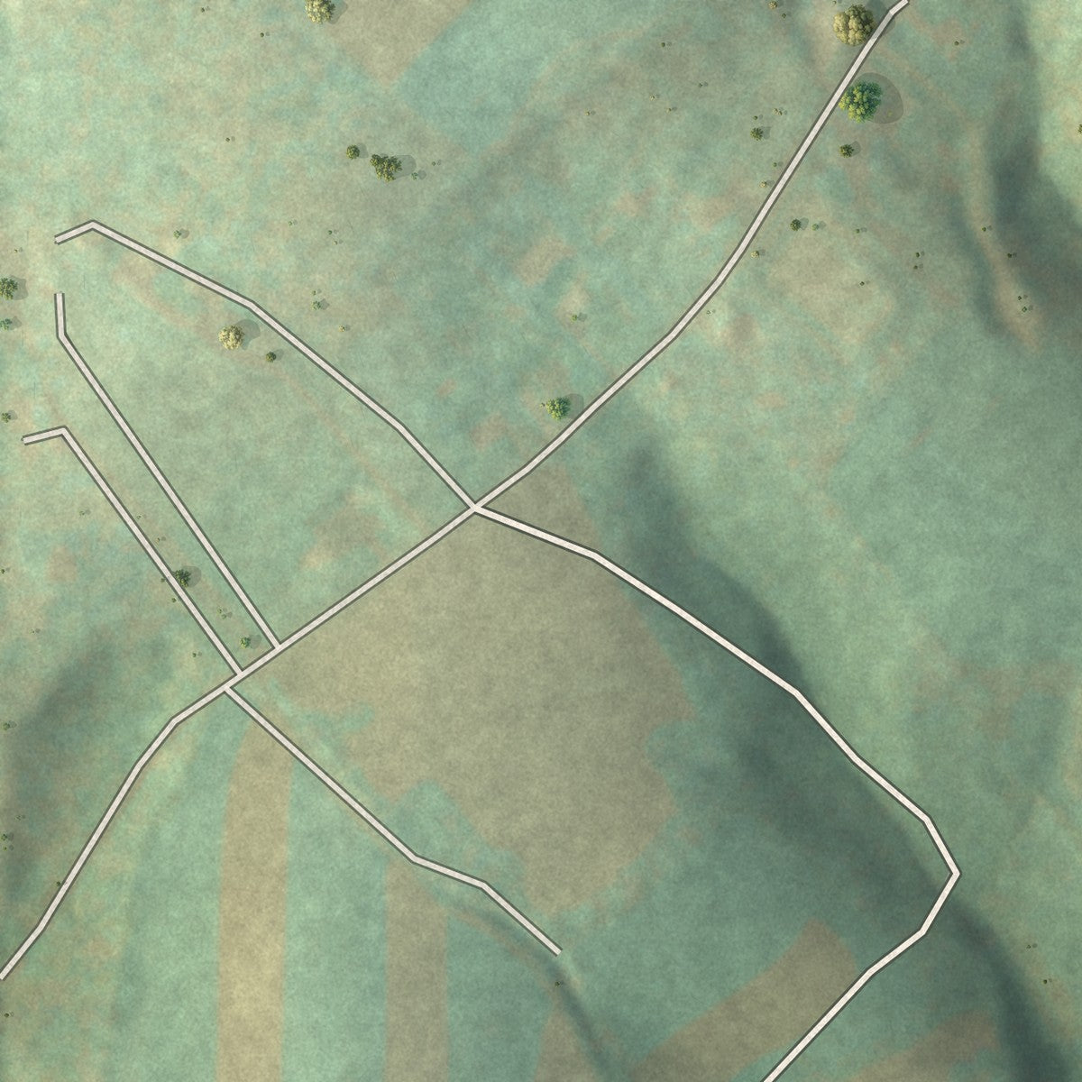 Second close-up of the map of Seven Valleys, Pennsylvania print showing more streets and buildings