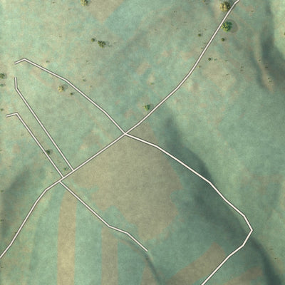 Second close-up of the map of Seven Valleys, Pennsylvania print showing more streets and buildings