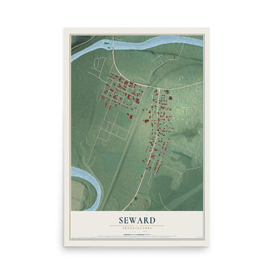 Map of Seward, Pennsylvania, 12 x 18 inch unframed archival matte print