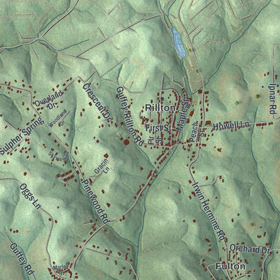 Close-up of the map of Sewickley, Westmoreland County, Pennsylvania print showing street and building detail