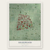 Sharswood, Pennsylvania map print, the full design