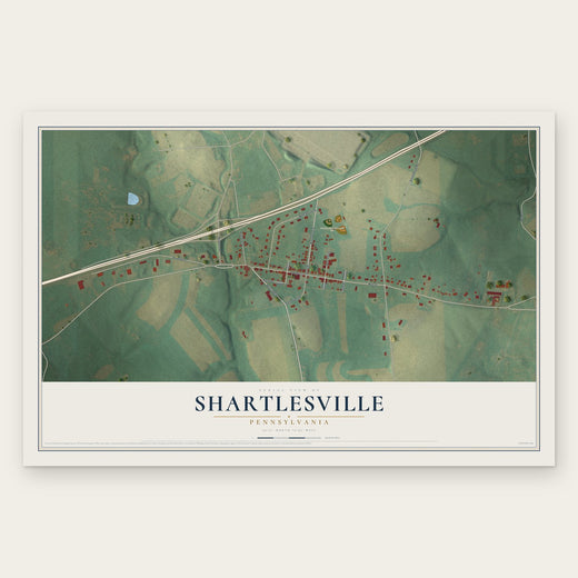 Shartlesville, Pennsylvania map print, the full design