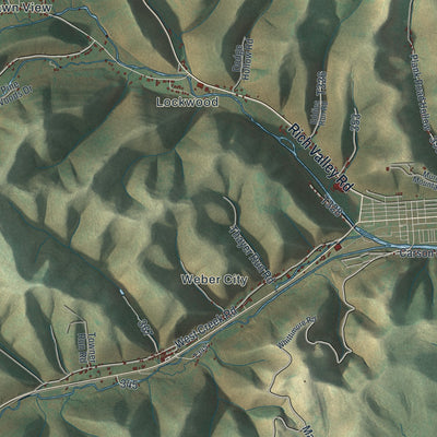 Close-up of the map of Shippen, Cameron County, Pennsylvania print showing street and building detail