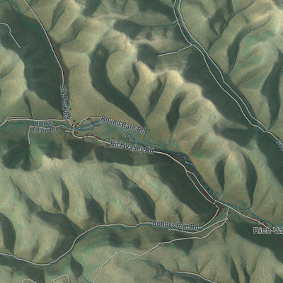 Second close-up of the map of Shippen, Cameron County, Pennsylvania print showing more streets and buildings