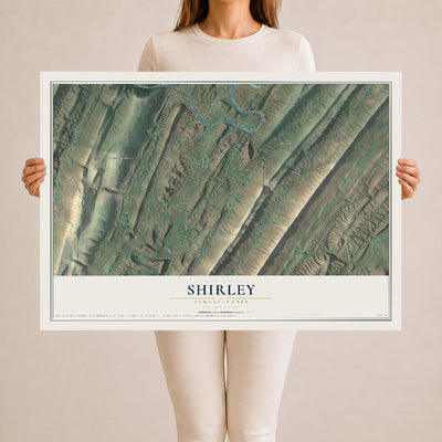 Map of Shirley, Pennsylvania, 24 x 36 inch unframed archival matte print