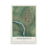 Map of Shoemakersville, Pennsylvania, 12 x 18 inch unframed archival matte print