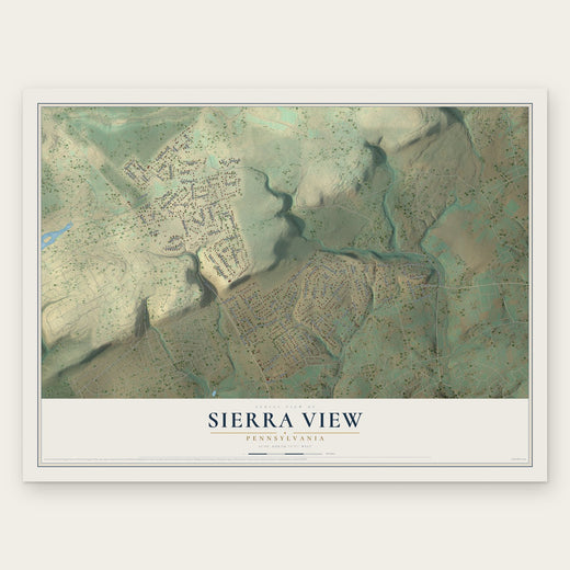Sierra View, Pennsylvania map print, the full design