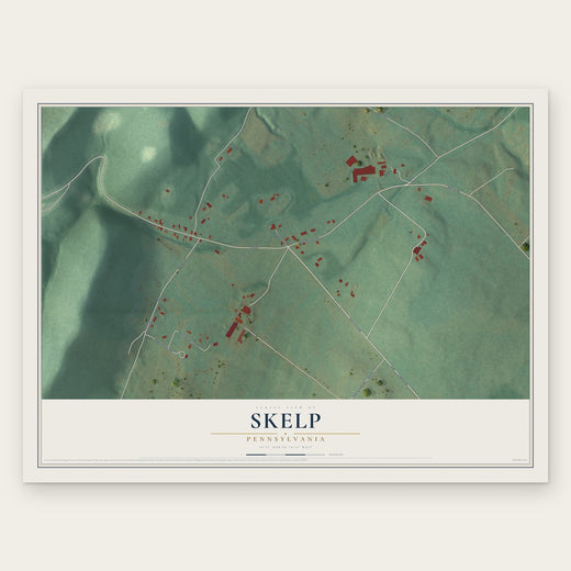 Skelp, Pennsylvania map print, the full design