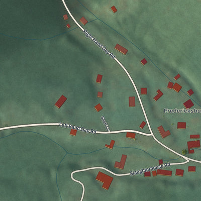 Close-up of the map of Ski Gap, Pennsylvania print showing street and building detail