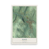 Map of Sligo, Pennsylvania, 12 x 18 inch unframed archival matte print