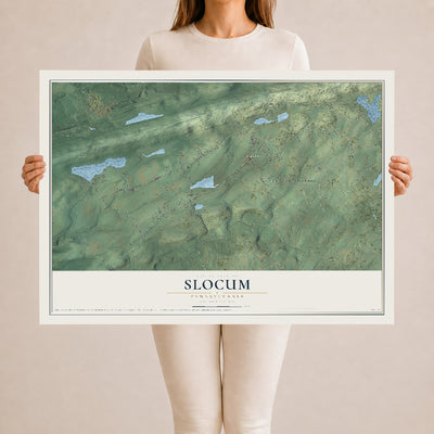 Map of Slocum, Pennsylvania, 24 x 36 inch unframed archival matte print