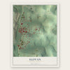 Slovan, Pennsylvania map print, the full design