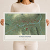 Map of Smethport, Pennsylvania, 12 x 18 inch unframed archival matte print