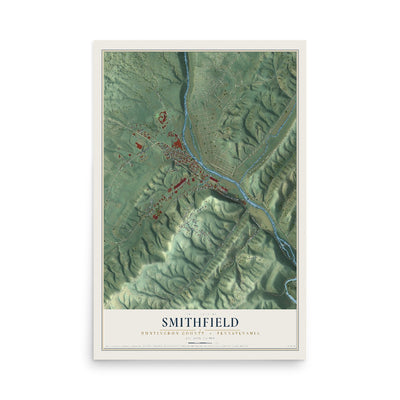 Map of Smithfield, Huntingdon County, Pennsylvania, 12 x 18 inch unframed archival matte print