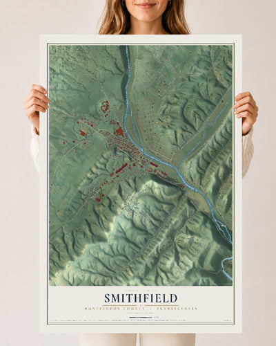 Map of Smithfield, Huntingdon County, Pennsylvania, 24 x 36 inch unframed archival matte print