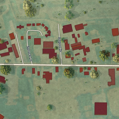 Close-up of the map of Smoketown, Pennsylvania print showing street and building detail