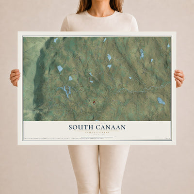 Map of South Canaan, Pennsylvania, 24 x 36 inch unframed archival matte print