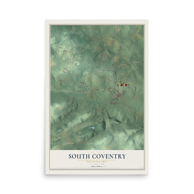 Map of South Coventry, Pennsylvania, 12 x 18 inch unframed archival matte print