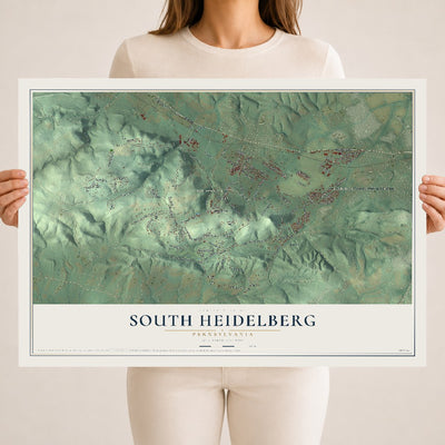 Map of South Heidelberg, Pennsylvania, 18 x 24 inch unframed archival matte print