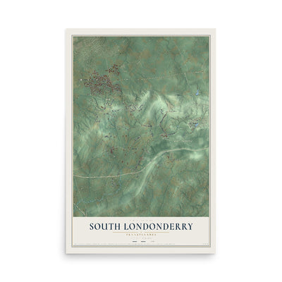 Map of South Londonderry, Pennsylvania, 12 x 18 inch unframed archival matte print
