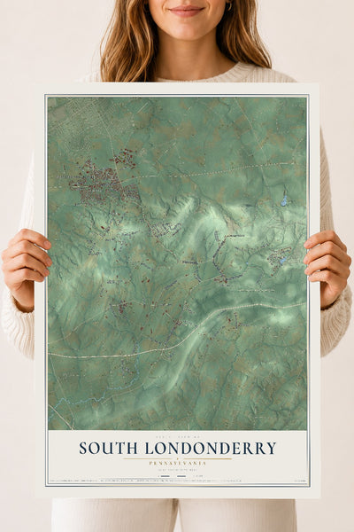 Map of South Londonderry, Pennsylvania, 18 x 24 inch unframed archival matte print