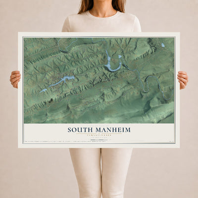 Map of South Manheim, Pennsylvania, 24 x 36 inch unframed archival matte print