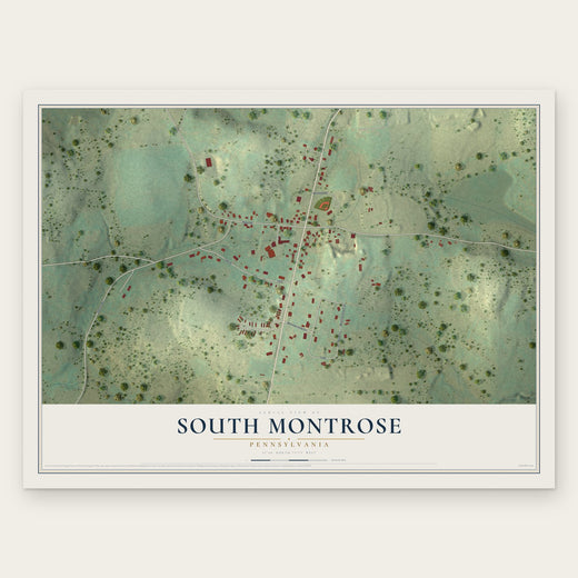 South Montrose, Pennsylvania map print, the full design