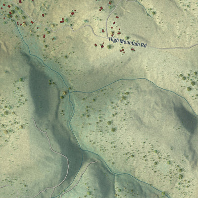 Close-up of the map of South Newton, Pennsylvania print showing street and building detail